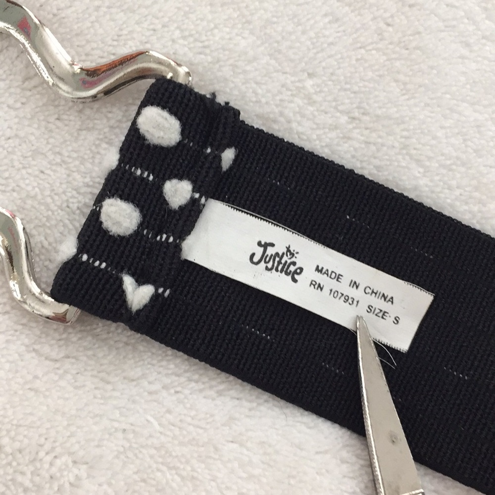 Justice elastic belt with silver buckle - Picture 4 of 6